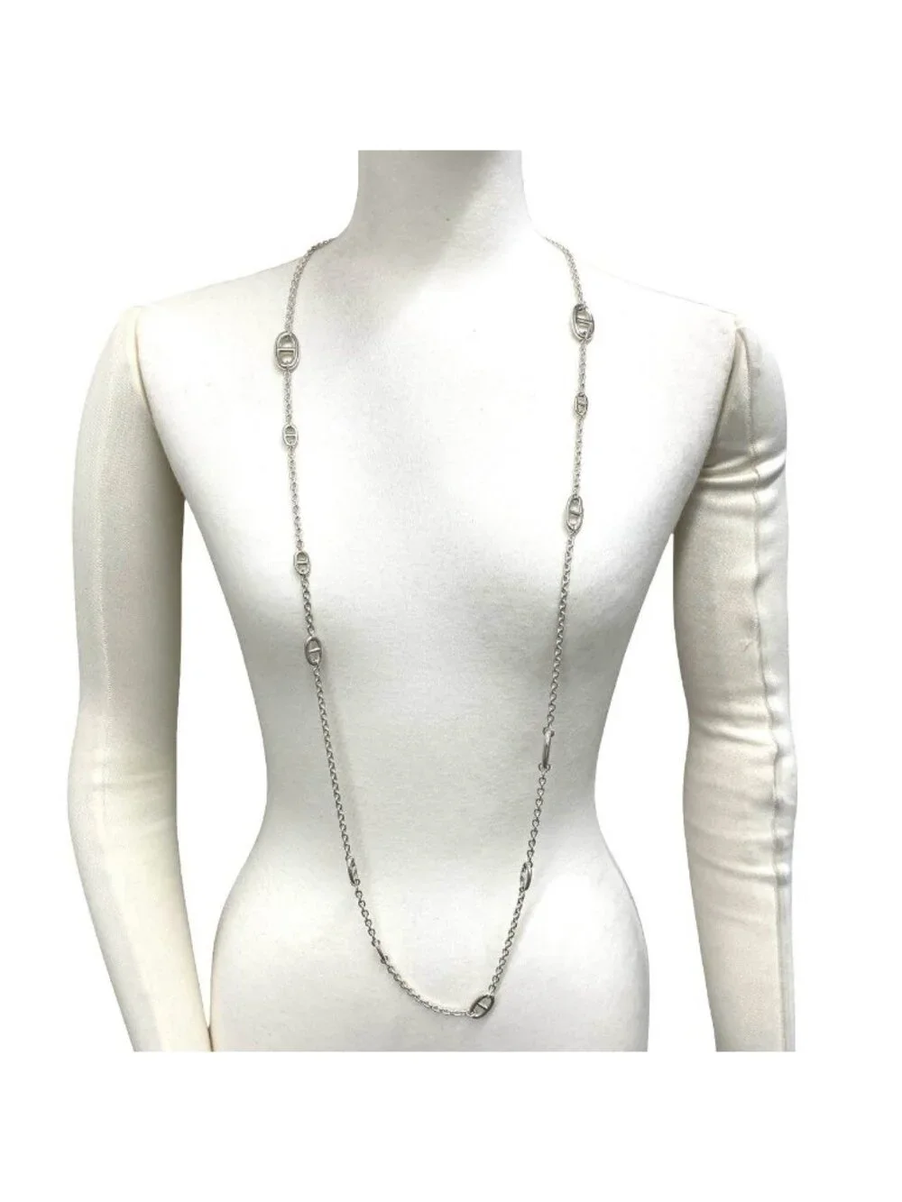 Hermes Chaine D'ancre Farandole Necklace 925 Sterling Silver